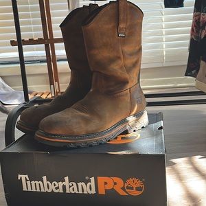 Men's Timberland PRO® True Grit Waterproof Comp-Toe Pull-On Boot.